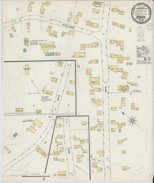 Sanborn Fire Insurance Map from Newton, Rockingham County, New Hampshire (1900), Sheet #0001 - Historic Sanborn Fire Insurance Map Print, vintage old map wall art, antique decor, genealogy gift, New Hampshire New Hampshire map