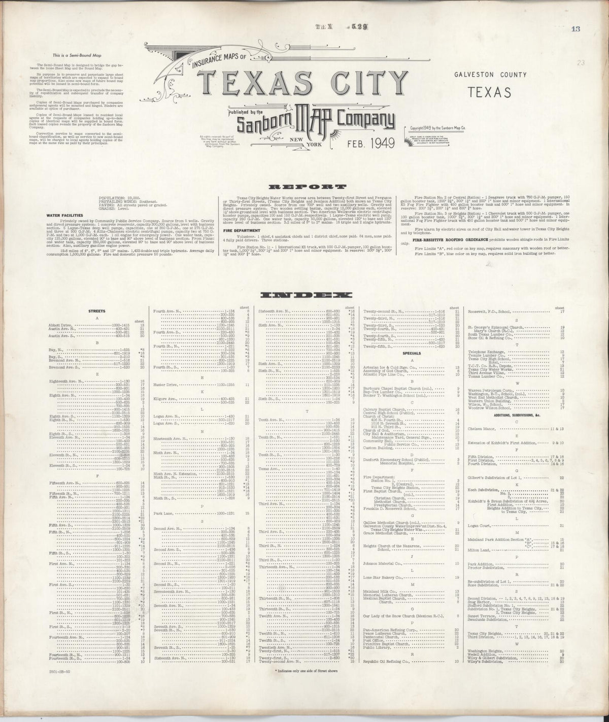 Sanborn Fire Insurance Map from Texas City, Galveston County, Texas (1950), Sheet #0001 - Historic Sanborn Fire Insurance Map Print, vintage old map wall art, antique decor, genealogy gift, Texas Texas map