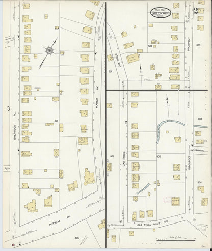 Sanborn Fire Insurance Map from Greenwich, Fairfield County, Connecticut (1912), Sheet #0002 - Complete Map Set gallery image, historic Sanborn map, vintage wall art, Connecticut Connecticut