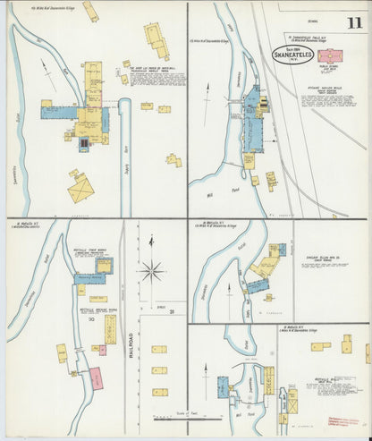 Sanborn Fire Insurance Map from Skaneateles, Onondaga County, New York (1904), Sheet #0011 - Complete Map Set gallery image, historic Sanborn map, vintage wall art, New York New York