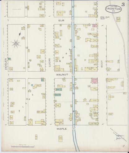 Sanborn Fire Insurance Map from Ironton, Iron County, Missouri (1886), Sheet #0003 - Complete Map Set gallery image, historic Sanborn map, vintage wall art, Missouri Missouri