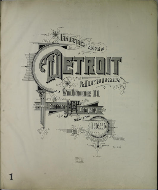 Sanborn Fire Insurance Map from Detroit, Wayne County, Michigan. (1929) – Historic Sanborn Fire Insurance Map Print