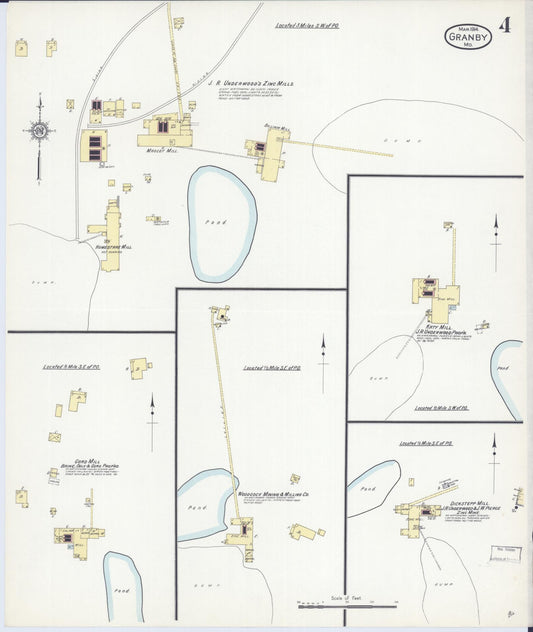 Sanborn Fire Insurance Map from Granby, Newton County, Missouri (1914), Sheet #0004 - Historic Sanborn Fire Insurance Map Print, vintage old map wall art, antique decor, genealogy gift, Missouri Missouri map