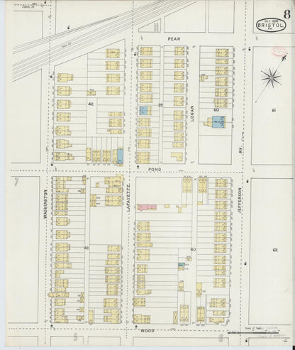 Sanborn Fire Insurance Map from Bristol, Bucks County, Pennsylvania (1894), Sheet #0008 - Complete Map Set gallery image, historic Sanborn map, vintage wall art, Pennsylvania Pennsylvania