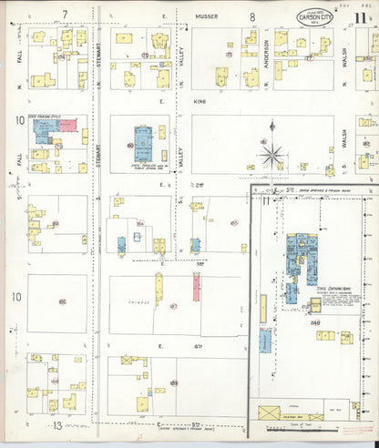Sanborn Fire Insurance Map from Carson City, Carson City County, Nevada (1941), Sheet #0011 - Complete Map Set gallery image, historic Sanborn map, vintage wall art, Nevada Nevada