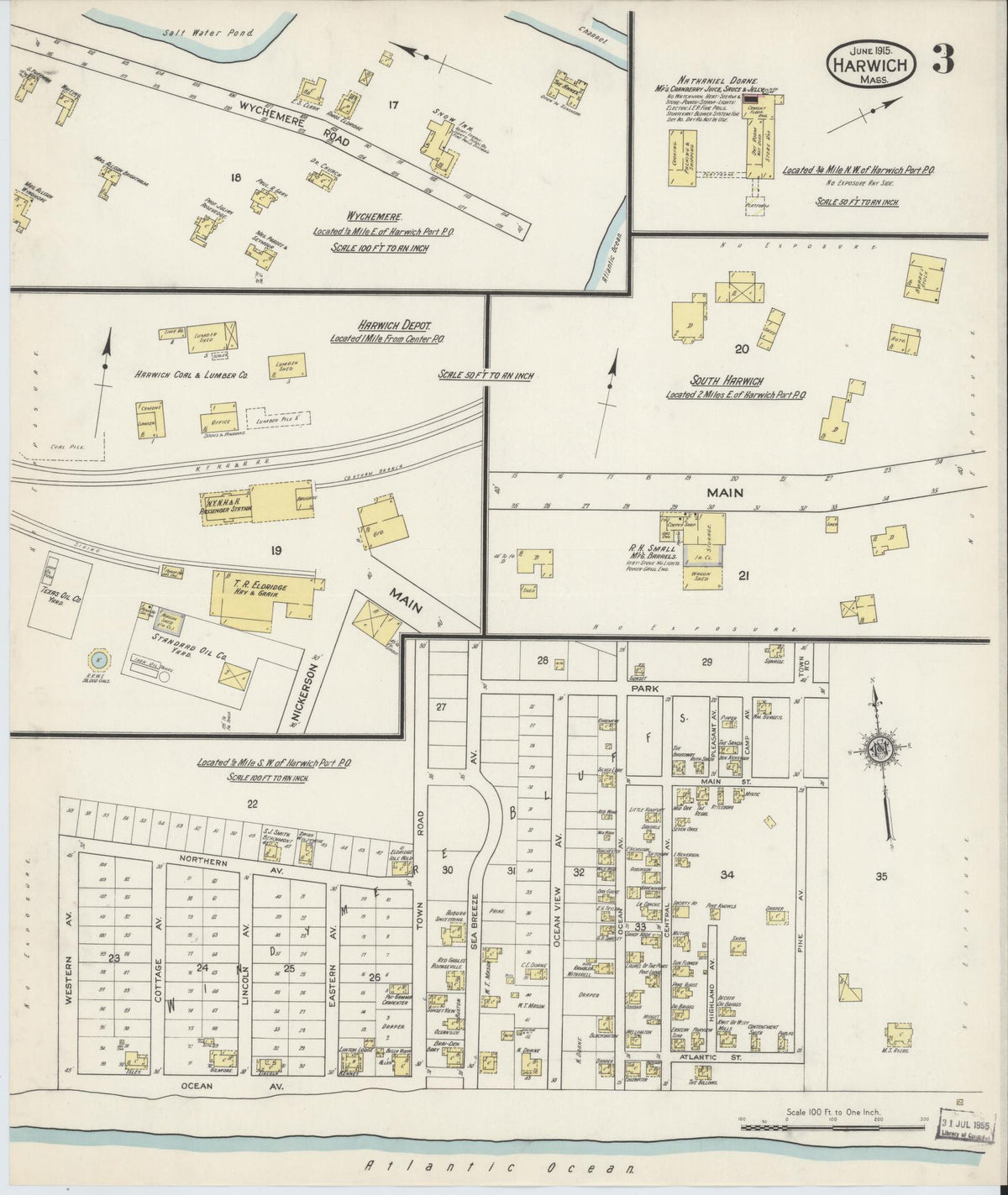 Barnstable Insurance Sanborn Fire Insurance Map from Harwich, Barnstable County ...