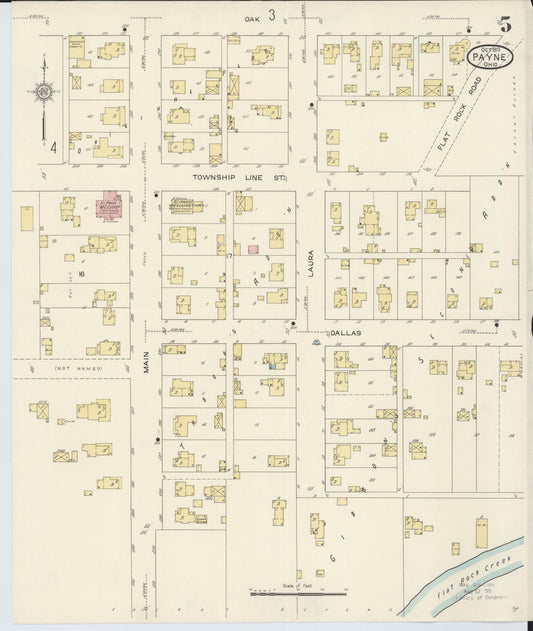 Sanborn Fire Insurance Map from Payne, Paulding County, Ohio (1913), Sheet #0005 - Historic Sanborn Fire Insurance Map Print, vintage old map wall art, antique decor, genealogy gift, Ohio Ohio map