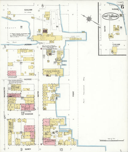 Sanborn Fire Insurance Map from Port Townsend, Jefferson County, Washington (1911), Sheet #0006 - Complete Map Set gallery image, historic Sanborn map, vintage wall art, Washington Washington