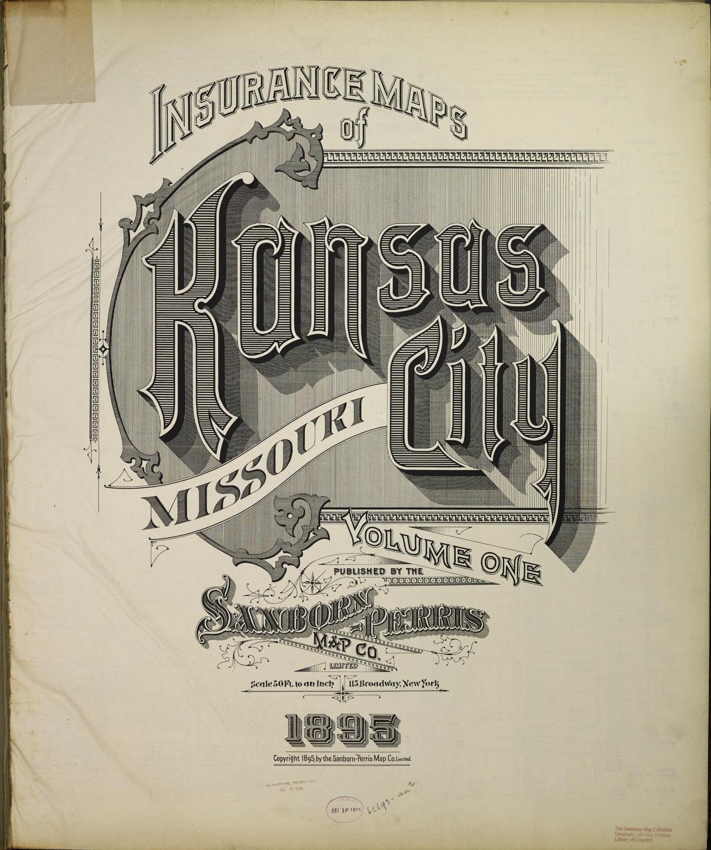 Sanborn Fire Insurance Map from Kansas City, Jackson, Clay, And Platte Counties, Missouri. (1895) – Historic Sanborn Fire Insurance Map Print