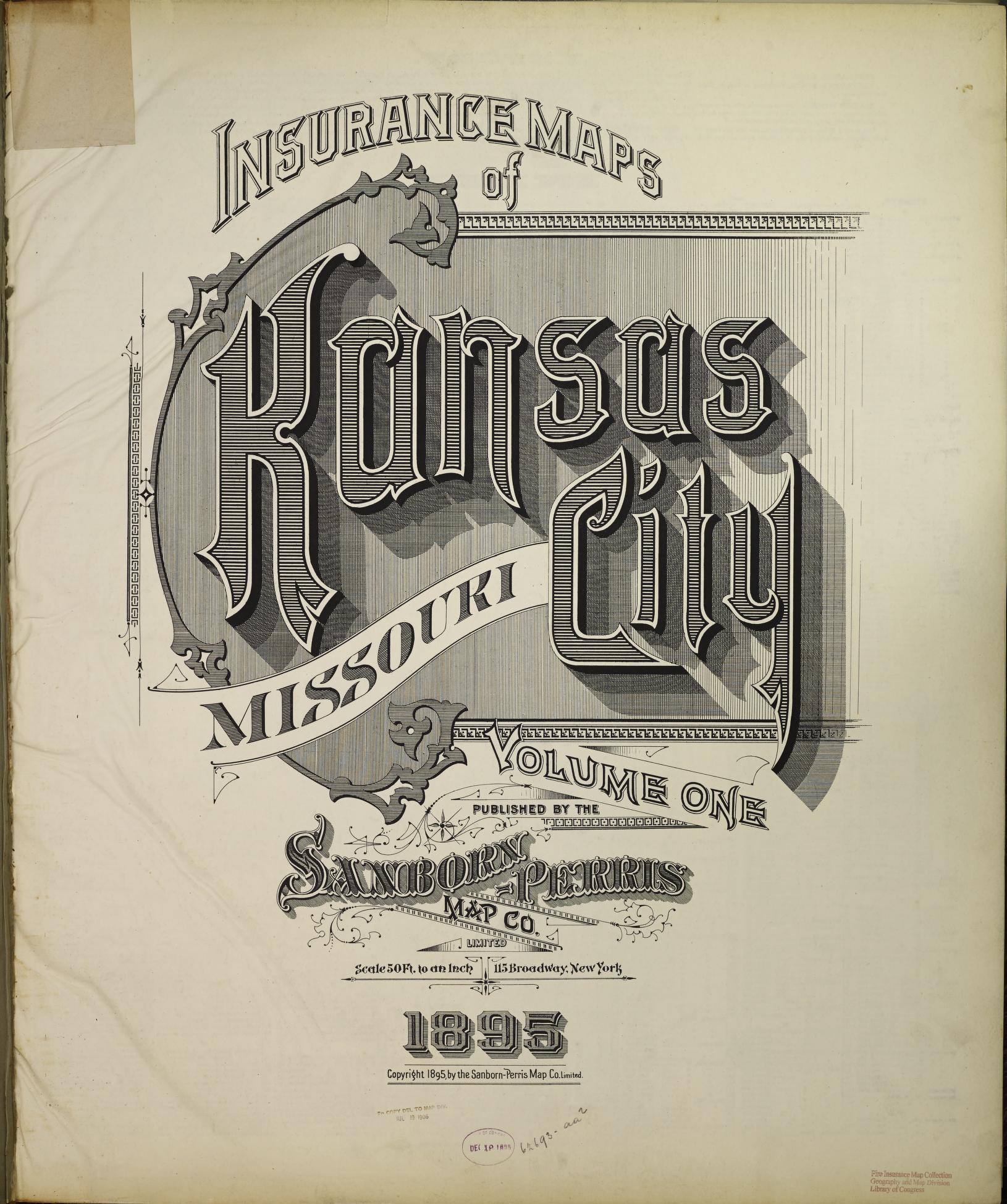Sanborn Fire Insurance Map from Kansas City, Jackson, Clay, And Platte Counties, Missouri. (1895) – Historic Sanborn Fire Insurance Map Print