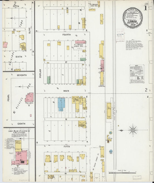 Sanborn Fire Insurance Map from Lamar, Prowers County, Colorado (1900), Sheet #0001 - Historic Sanborn Fire Insurance Map Print, vintage old map wall art, antique decor, genealogy gift, Colorado Colorado map