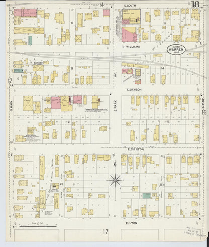 Sanborn Fire Insurance Map from Warren, Trumbull County, Ohio (1902), Sheet #0018 - Complete Map Set gallery image, historic Sanborn map, vintage wall art, Ohio Ohio