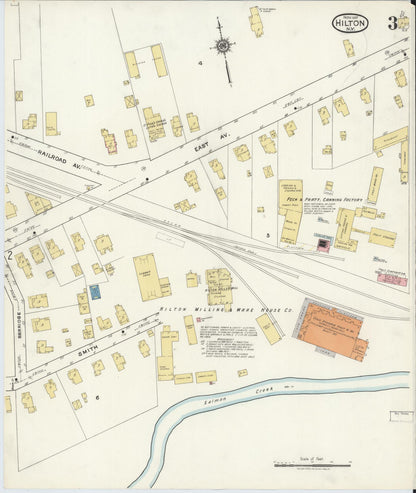Sanborn Fire Insurance Map from Hilton, Monroe County, New York (1917), Sheet #0003 - Complete Map Set gallery image, historic Sanborn map, vintage wall art, New York New York