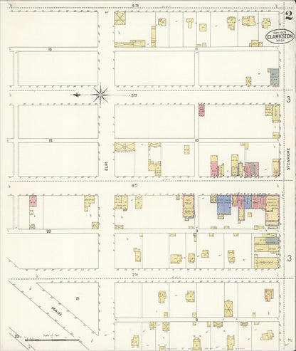 Sanborn Fire Insurance Map from Clarkston, Asotin County, Washington (1908), Sheet #0002 - Complete Map Set gallery image, historic Sanborn map, vintage wall art, Washington Washington