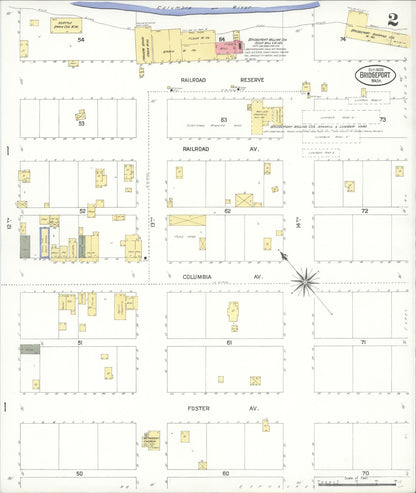 Sanborn Fire Insurance Map from Bridgeport, Douglas County, Washington (1909), Sheet #0002 - Complete Map Set gallery image, historic Sanborn map, vintage wall art, Washington Washington