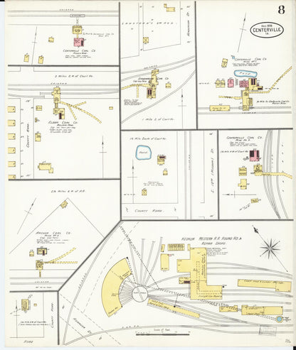 Sanborn Fire Insurance Map from Centerville, Appanoose County, Iowa (1898), Sheet #0008 - Historic Sanborn Fire Insurance Map Print