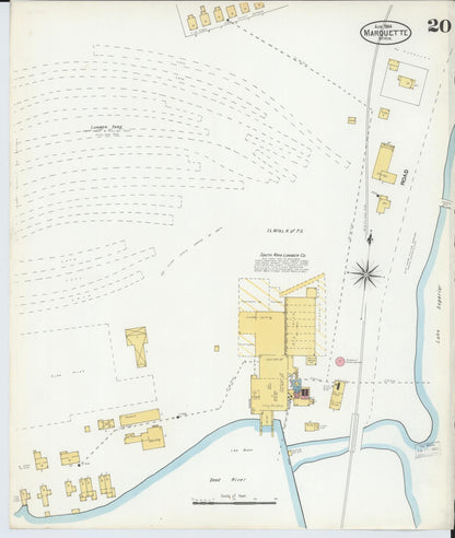Sanborn Fire Insurance Map from Marquette, Marquette County, Michigan (1904), Sheet #0020 - Complete Map Set gallery image, historic Sanborn map, vintage wall art, Michigan Michigan