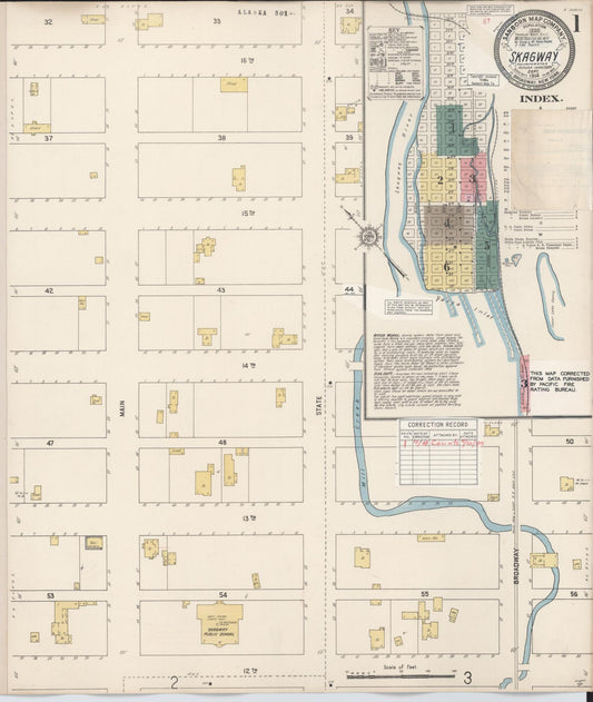 shagway-yakutat census division, Alaska - 1948 - Sanborn Fire Insurance Map, Sheet 0001 - Historic Sanborn Fire Insurance Map Print, shagway-yakutat census division Alaska 1948 0001 vintage old map wall art