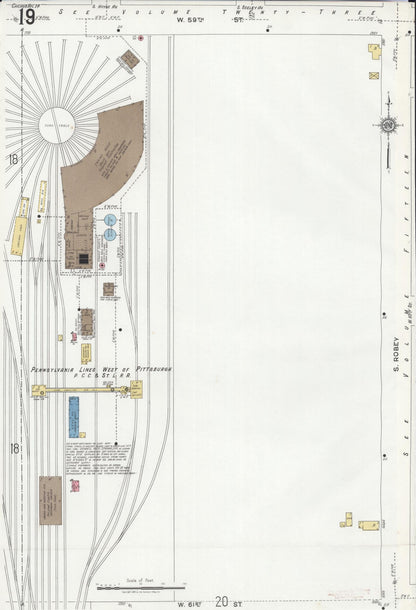 Sanborn Fire Insurance Map from Chicago, Cook County, Illinois (1920), Sheet #0019 - Historic Sanborn Fire Insurance Map Print, vintage old map wall art, antique decor, genealogy gift, Illinois Illinois map