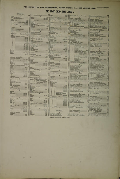 Sanborn Fire Insurance Map from Cleveland, Cuyahoga County, Ohio (1887), Sheet #0001 - Historic Sanborn Fire Insurance Map Print, vintage old map wall art, antique decor, genealogy gift, Ohio Ohio map