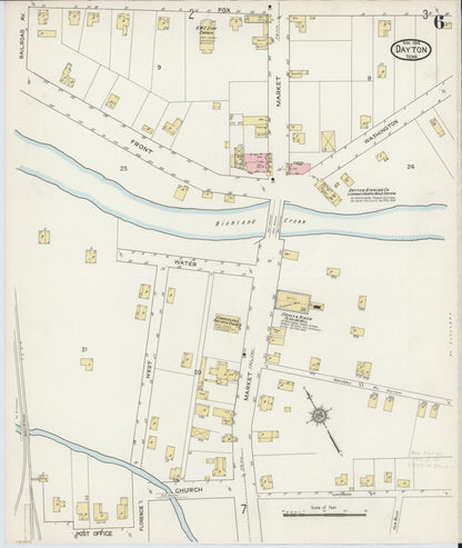Sanborn Fire Insurance Map from Dayton, Rhea County, Tennessee (1914), Sheet #0006 - Complete Map Set gallery image, historic Sanborn map, vintage wall art, Tennessee Tennessee