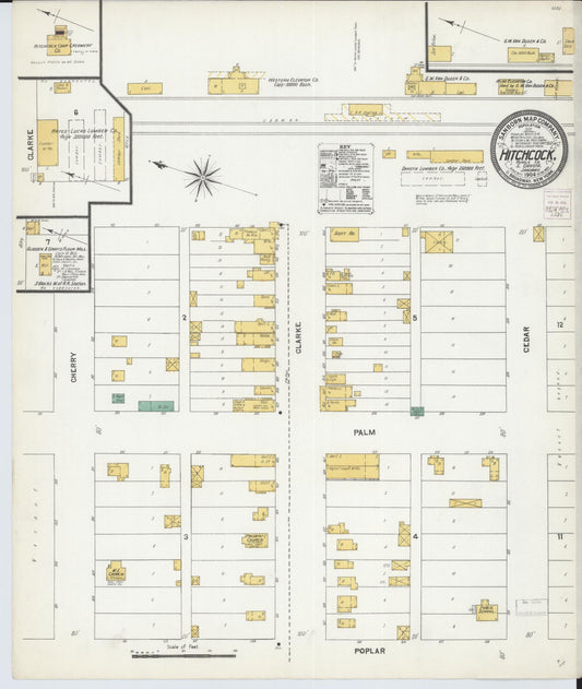 Sanborn Fire Insurance Map from Hitchcock, Beadle County, South Dakota (1904), Sheet #0001 - Historic Sanborn Fire Insurance Map Print, vintage old map wall art, antique decor, genealogy gift, South Dakota South Dakota map