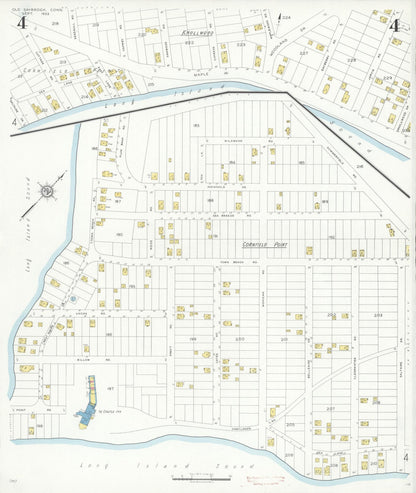 Sanborn Fire Insurance Map from Old Saybrook, Middlesex County, Connecticut (1933), Sheet #0004 - Complete Map Set gallery image, historic Sanborn map, vintage wall art, Connecticut Connecticut