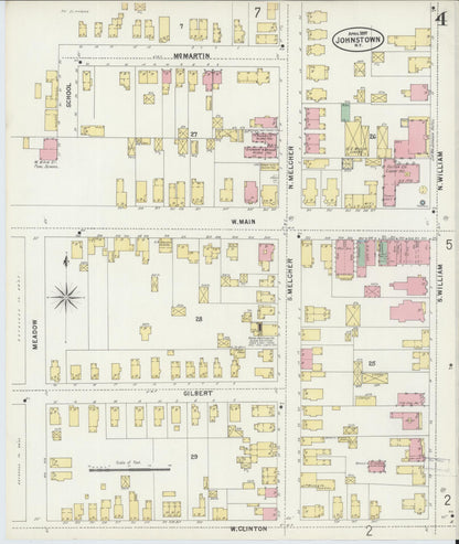 Sanborn Fire Insurance Map from Johnstown, Fulton County, New York (1897), Sheet #0004 - Complete Map Set gallery image, historic Sanborn map, vintage wall art, New York New York
