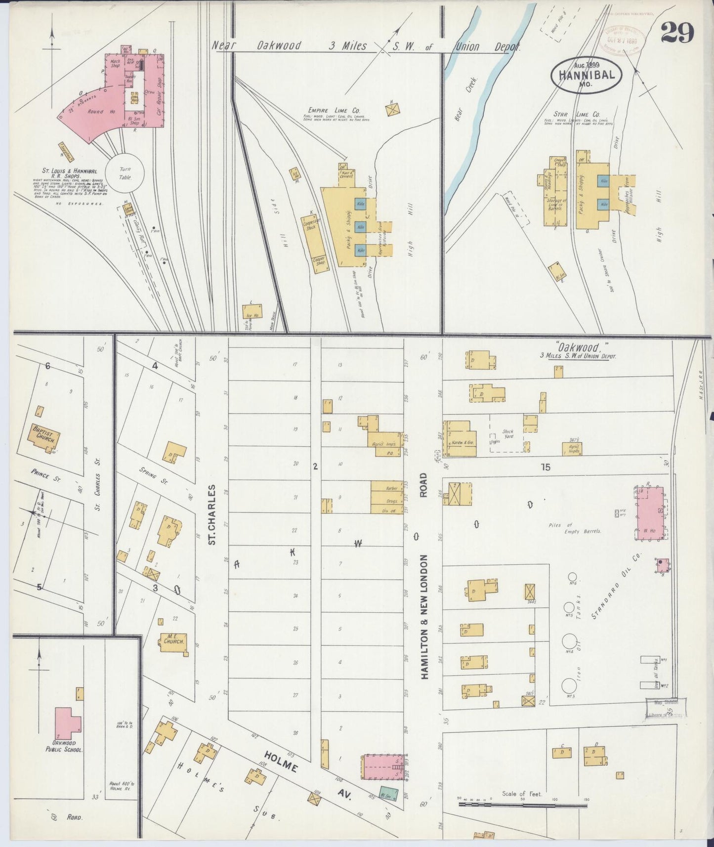 Sanborn Fire Insurance Map from Hannibal, Marion County, Missouri (1899), Sheet #0029 - Complete Map Set gallery image, historic Sanborn map, vintage wall art, Missouri Missouri