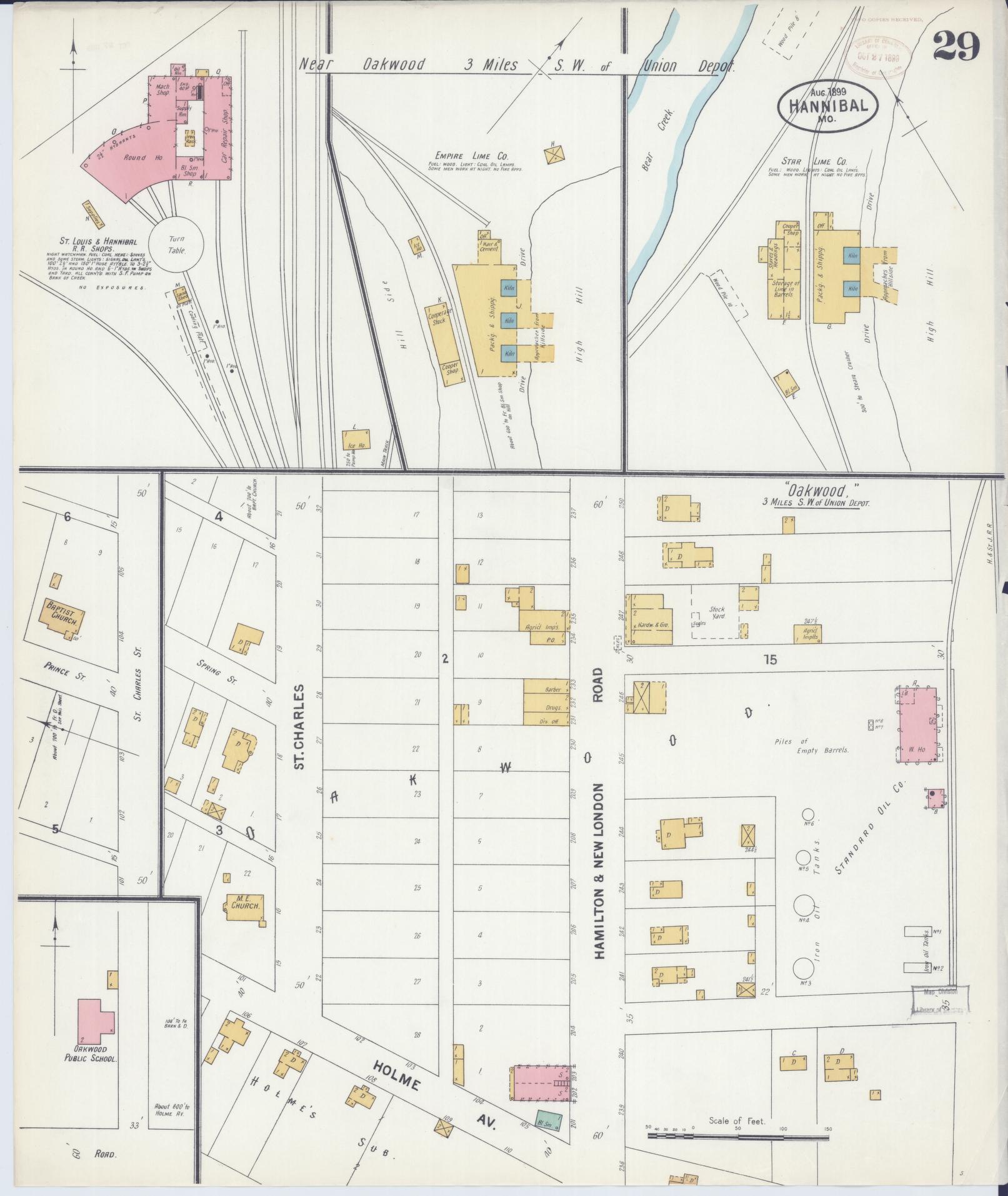 Sanborn Fire Insurance Map from Hannibal, Marion County, Missouri (1899), Sheet #0029 - Complete Map Set gallery image, historic Sanborn map, vintage wall art, Missouri Missouri