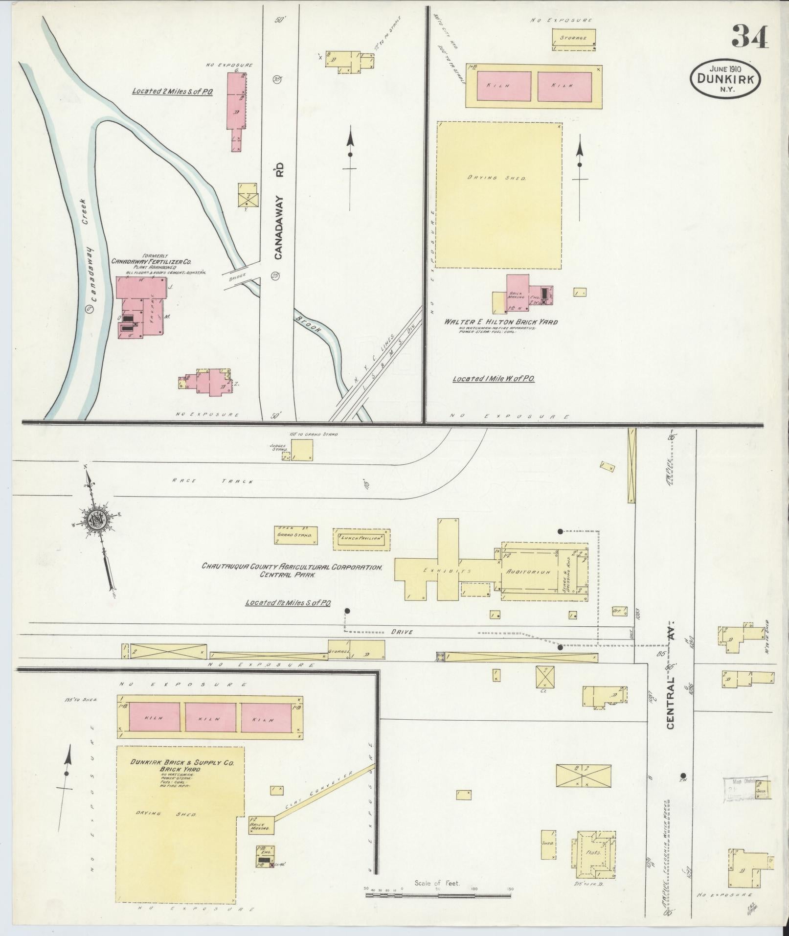 Sanborn Fire Insurance Map from Dunkirk, Chautauqua County, New York (1910), Sheet #0034 - Historic Sanborn Fire Insurance Map Print, vintage old map wall art, antique decor, genealogy gift, New York New York map