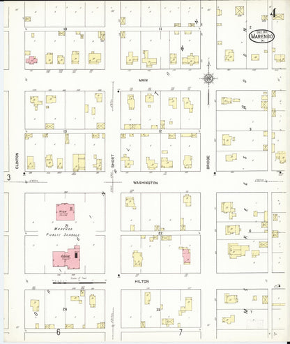 Sanborn Fire Insurance Map from Marengo, Iowa County, Iowa (1911), Sheet #0004 - Historic Sanborn Fire Insurance Map Print