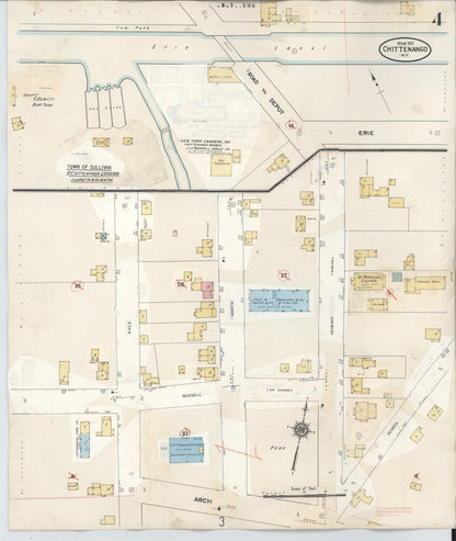 Sanborn Fire Insurance Map from Chittenango, Madison County, New York (1951), Sheet #0004 - Complete Map Set gallery image, historic Sanborn map, vintage wall art, New York New York