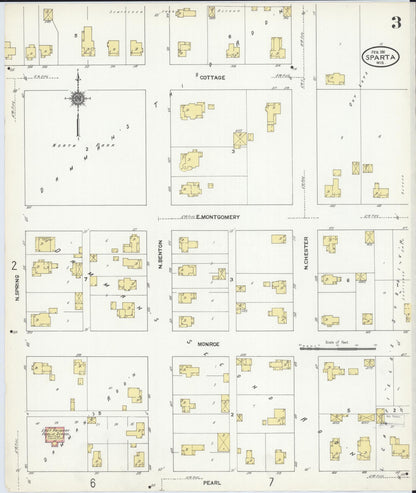 Sanborn Fire Insurance Map from Sparta, Monroe County, Wisconsin (1911), Sheet #0003 - Historic Sanborn Fire Insurance Map Print, vintage old map wall art, antique decor, genealogy gift, Wisconsin Wisconsin map