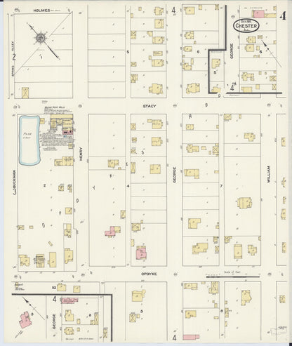 Sanborn Fire Insurance Map from Chester, Randolph County, Illinois (1911), Sheet #0004 - Complete Map Set gallery image, historic Sanborn map, vintage wall art, Illinois Illinois