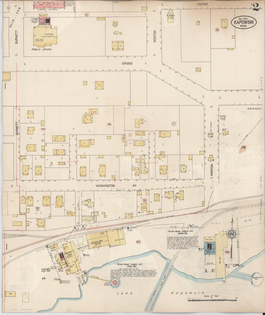 Sanborn Fire Insurance Map from Kapowsin, Pierce County, Washington (1930), Sheet #0002 - Historic Sanborn Fire Insurance Map Print, vintage old map wall art, antique decor, genealogy gift, Washington Washington map