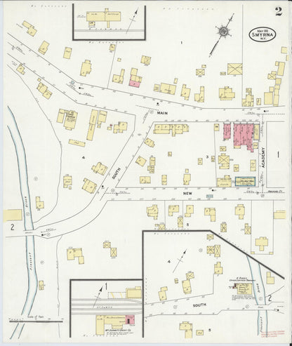 Sanborn Fire Insurance Map from Smyrna, Chenango County, New York (1911), Sheet #0002 - Complete Map Set gallery image, historic Sanborn map, vintage wall art, New York New York