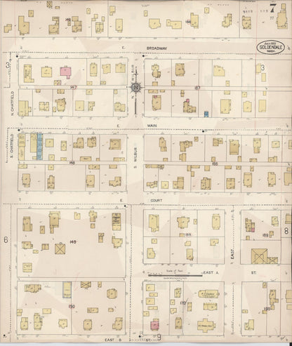 Sanborn Fire Insurance Map from Goldendale, Klickitat County, Washington (1941), Sheet #0007 - Complete Map Set gallery image, historic Sanborn map, vintage wall art, Washington Washington