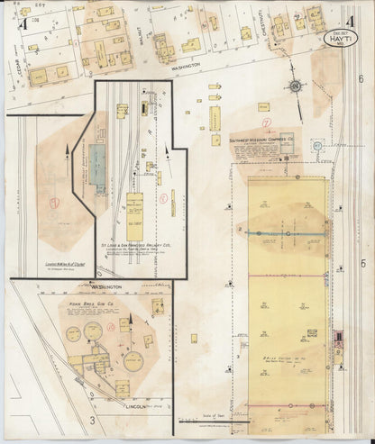 Sanborn Fire Insurance Map from Hayti, Pemiscot County, Missouri (1944), Sheet #0004 - Complete Map Set gallery image, historic Sanborn map, vintage wall art, Missouri Missouri