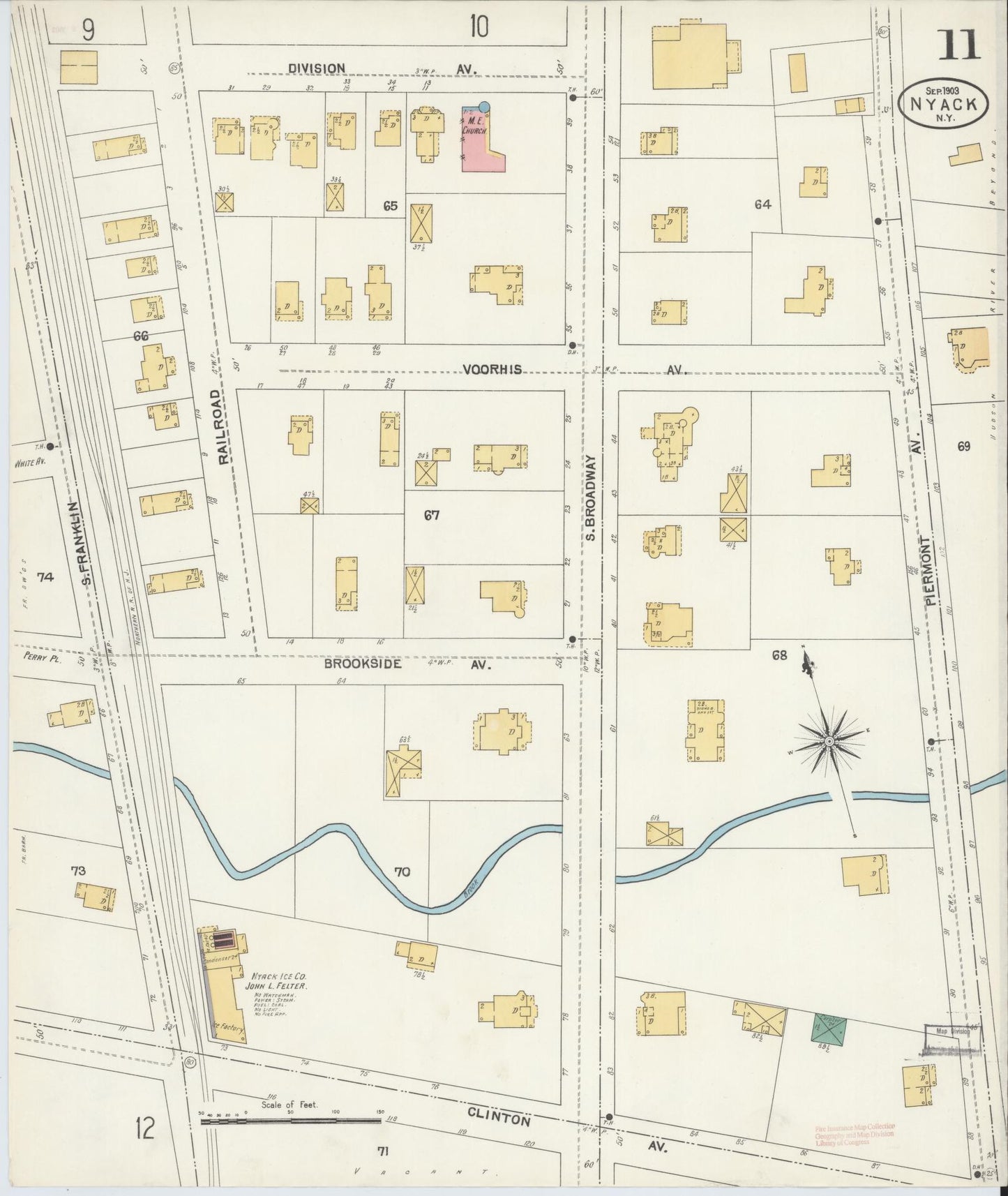 Sanborn Fire Insurance Map from Nyack, Rockland County, New York. (1903), Sheet #0011