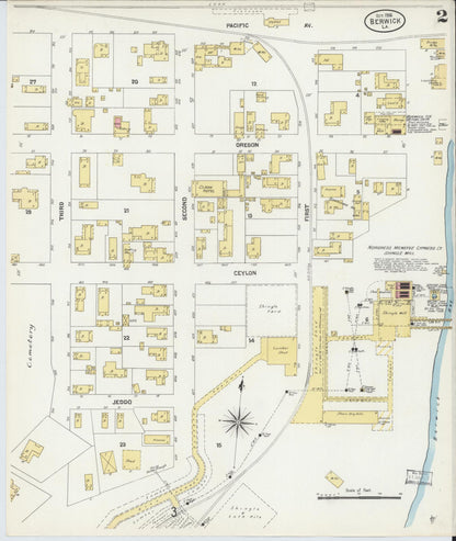 Sanborn Fire Insurance Map from Berwick, Saint Mary Parish, Louisiana (1906), Sheet #0002 - Complete Map Set gallery image, historic Sanborn map, vintage wall art, Louisiana Louisiana