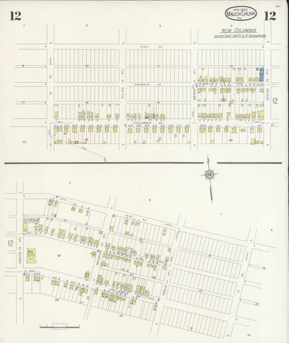 Sanborn Fire Insurance Map from Mauch Chunk, Carbon County, Pennsylvania (1930), Sheet #0012 - Complete Map Set gallery image, historic Sanborn map, vintage wall art, Pennsylvania Pennsylvania