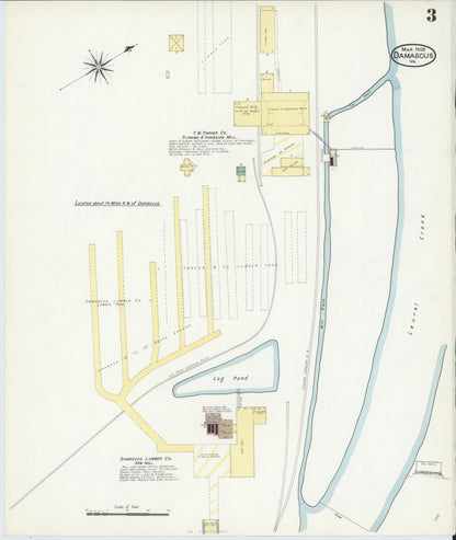 Sanborn Fire Insurance Map from Damascus, Washington County, Virginia (1908), Sheet #0003 - Historic Sanborn Fire Insurance Map Print, vintage old map wall art, antique decor, genealogy gift, Virginia Virginia map