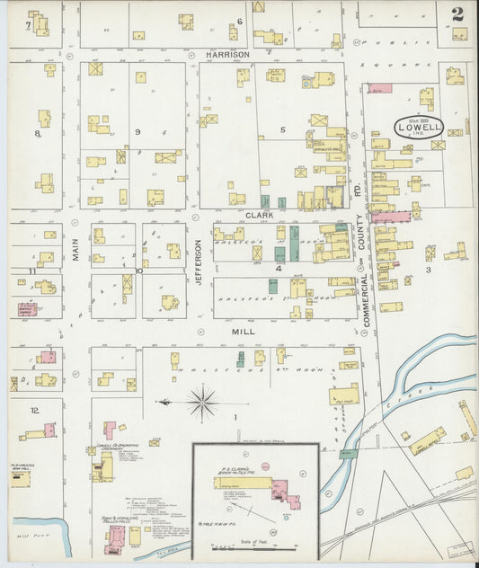 Sanborn Fire Insurance Map from Lowell, Lake County, Indiana (1893), Sheet #0002