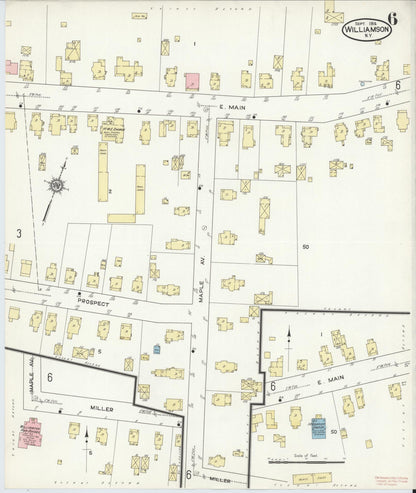 Sanborn Fire Insurance Map from Williamson, Wayne County, New York (1914), Sheet #0006 - Complete Map Set gallery image, historic Sanborn map, vintage wall art, New York New York