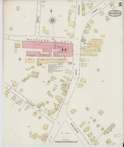 Sanborn Fire Insurance Map from Branford, New Haven County, Connecticut (1895), Sheet #0002 - Complete Map Set gallery image, historic Sanborn map, vintage wall art, Connecticut Connecticut