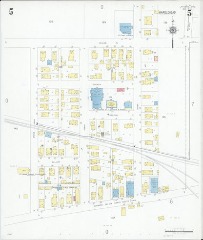 Sanborn Fire Insurance Map from Lakeside, Ottawa County, Ohio (1946), Sheet #0005 - Complete Map Set gallery image, historic Sanborn map, vintage wall art, Ohio Ohio