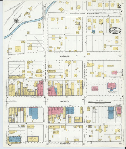 Sanborn Fire Insurance Map from Newcastle, Weston County, Wyoming (1920), Sheet #0002 - Complete Map Set gallery image, historic Sanborn map, vintage wall art, Wyoming Wyoming