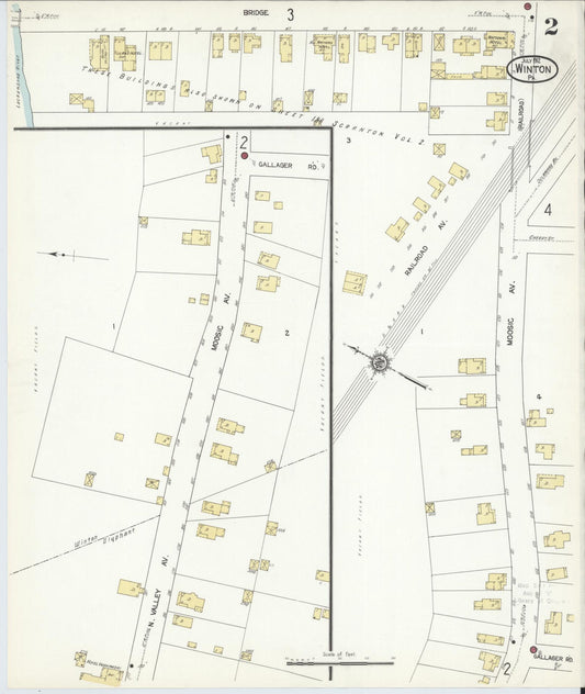 Sanborn Fire Insurance Map from Winton, Lackawanna County, Pennsylvania (1912), Sheet #0002 - Historic Sanborn Fire Insurance Map Print, vintage old map wall art, antique decor, genealogy gift, Pennsylvania Pennsylvania map