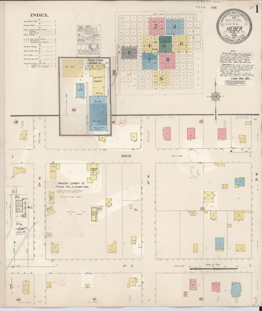 Sanborn Fire Insurance Map from Heber, Wasatch County, Utah. (1931) – Historic Sanborn Fire Insurance Map Print